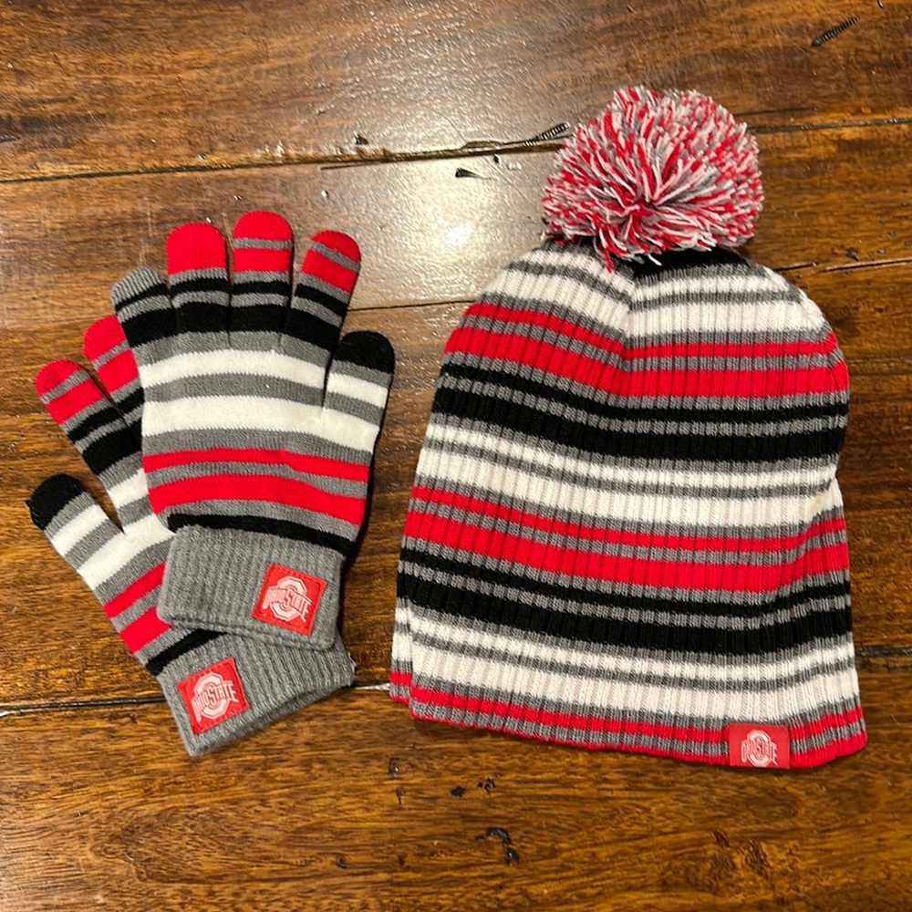 NWOT OSU Hat and Glove Set